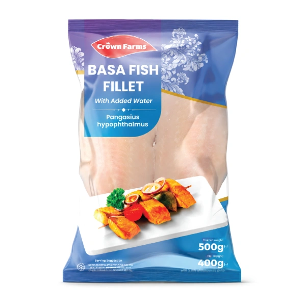 CROWN FARMS BASA FISH FILLET 10X500GM