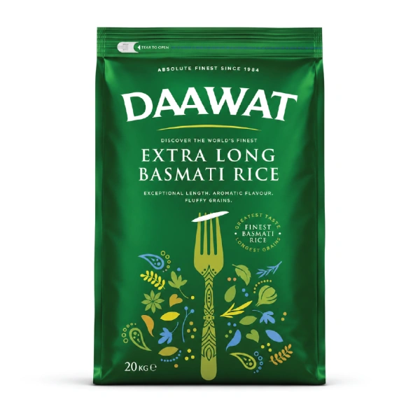 DAAWAT EX-LONG BASMATI RICE 20KG PM 36.99