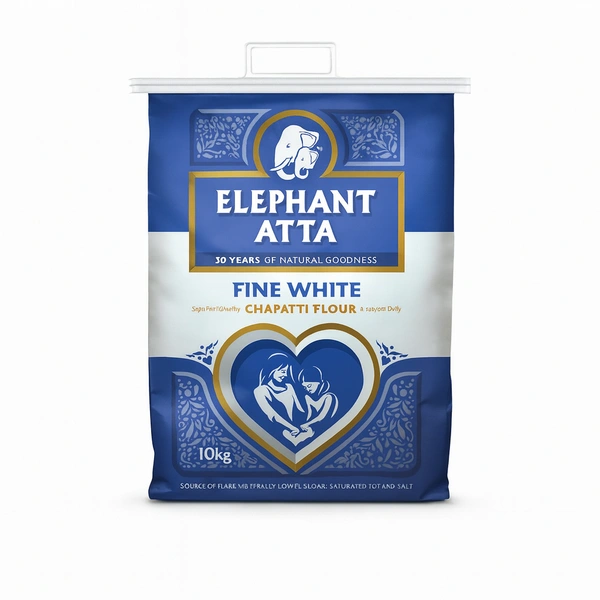 ELEPHANT ATTA FINE WHITE FLOUR  (CHAPATTI FLOUR) 10KG PM-£6.99