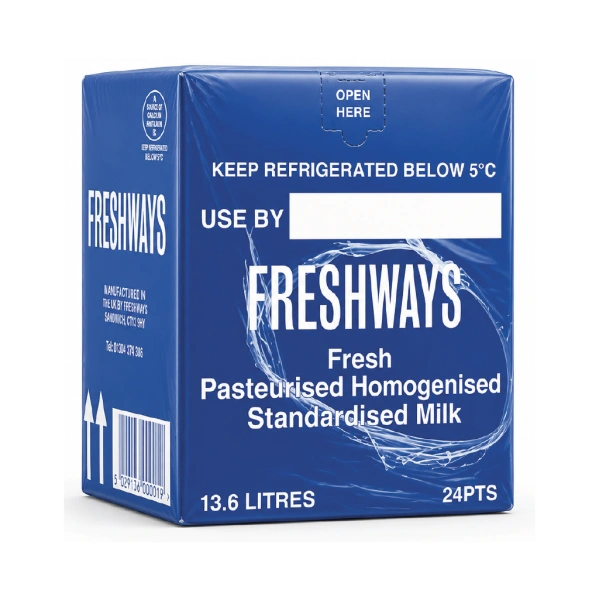 FRESHWAYS WHOLE PERGAL MILK 13.6LTR