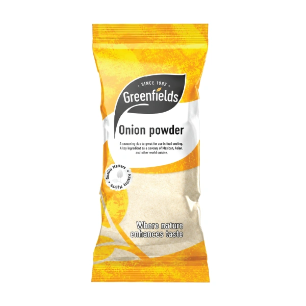 GREEN FIELDS ONION POWDER 12X75GM PM-£1.25