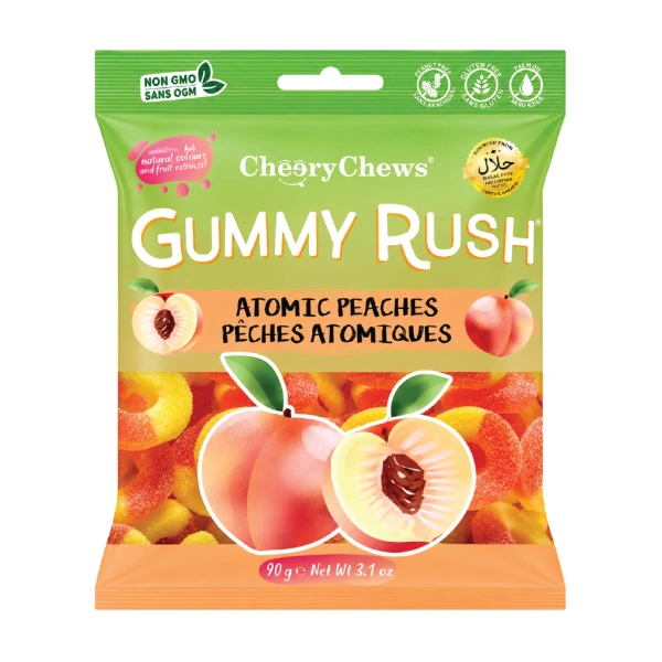 GUMMY RUSH ATOMIC PEACH 12X90GM - (V20)