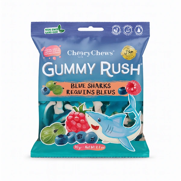 GUMMY RUSH BLUE SHARK 12X90GM - (V20)