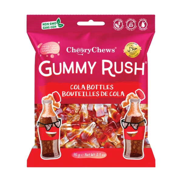 GUMMY RUSH COLA BOTTLE 12X90GM - (V20)