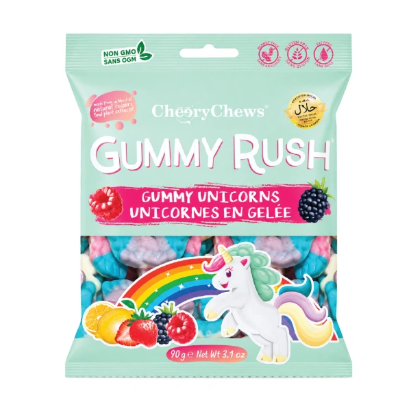 GUMMY RUSH UNICORNS 12X90GM - (V20)