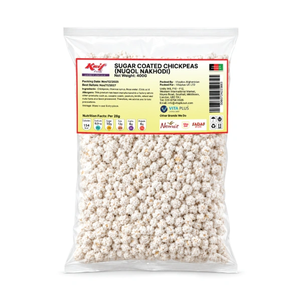 KAIF CHICKPEAS SUGAR COATED (NAKHODI NOQUL) 30X400GM