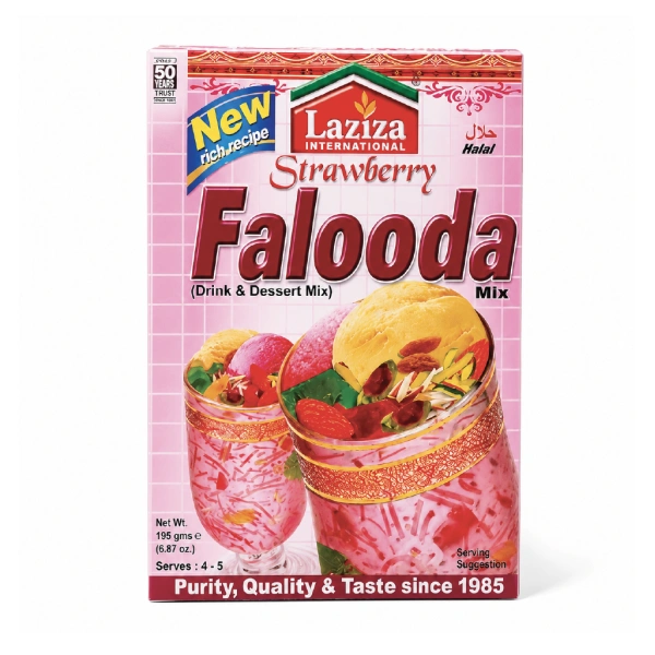 LAZIZA STRAWBERRY FALOODA MIX  6X195GM