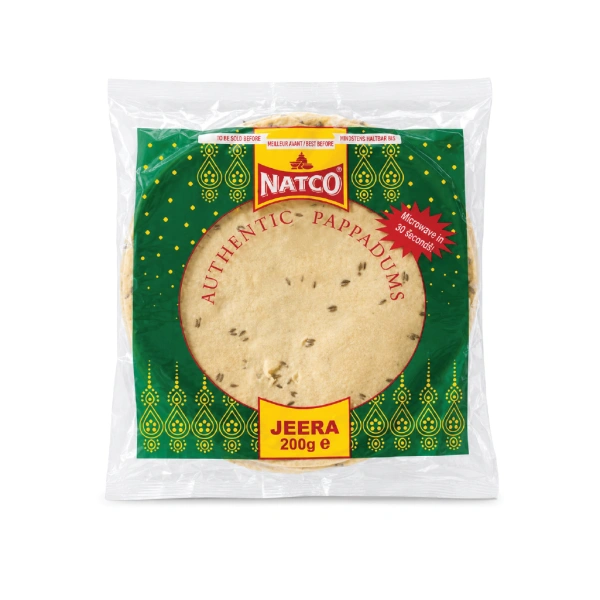 NATCO JEERA PAPPADOMS 40X200GM