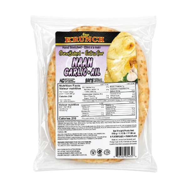 NEW KRUNCH GARLIC NAAN 12X510GM