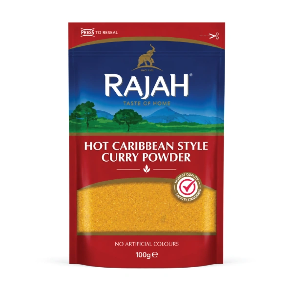 RAJAH HOT CARIBBEAN CURRY POWDER 10X100GM
