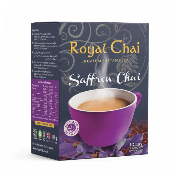ROYAL CHAI SAFFRON (UNSWEETENED) 8X140GM