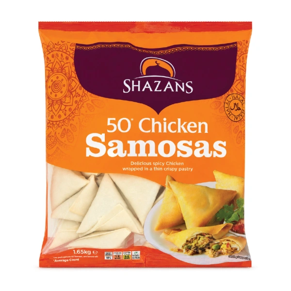 SHAZANS CHICKEN SAMOSA 50PC
