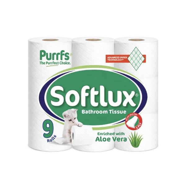 SOFTLUX ALOE VERA 3 PLY TOILET ROLLS 45(5X9)ROLLS  - (V20)