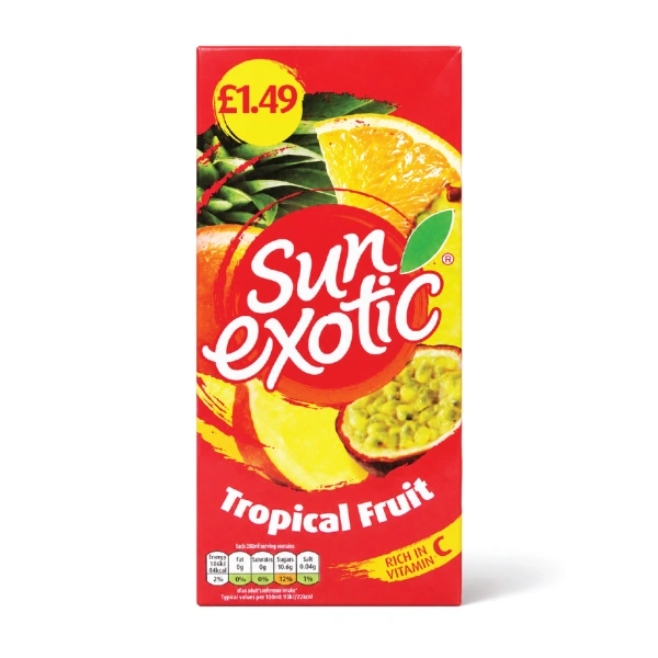 SUN EXOTIC TROPICAL JUICE 12X1LTR PM-£1.49 - (V20)