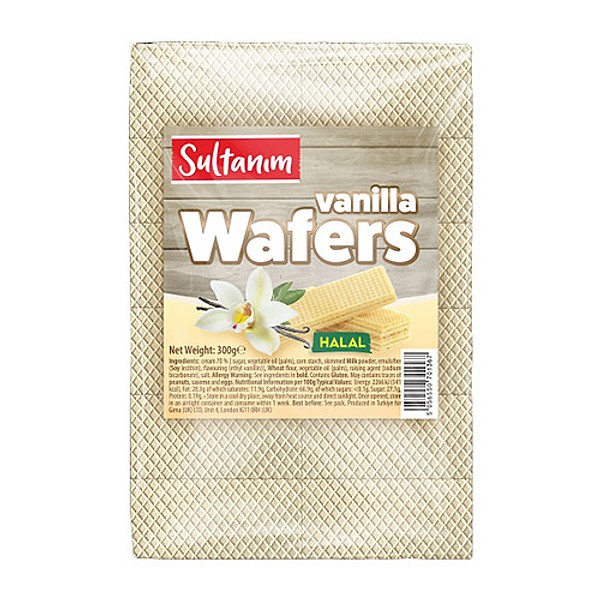 SULTANIM VANILLA WAFERS  (HALAL) 12X300GM