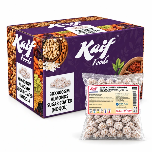 KAIF ALMONDS SUGAR COATED (NOQOL) 30X400GM