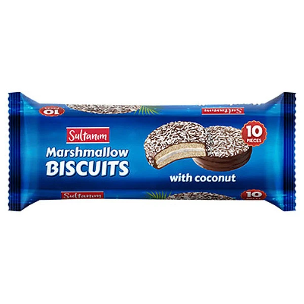 SULTANIM MARSHMALLOW BISCUITS WITH COCONUT 12X220GM