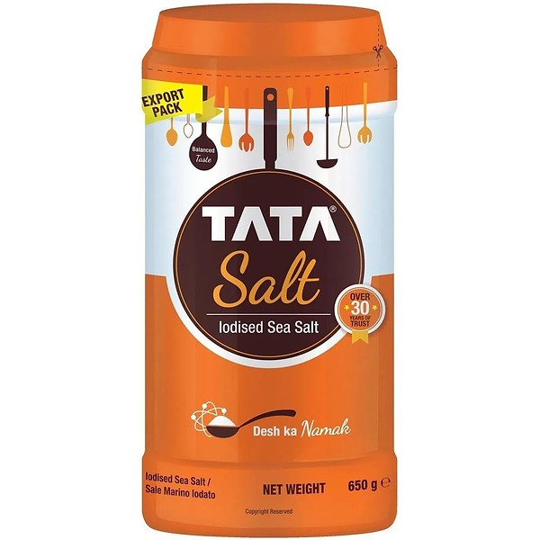 TATA IODIZED TABLE SALT 16X650GM