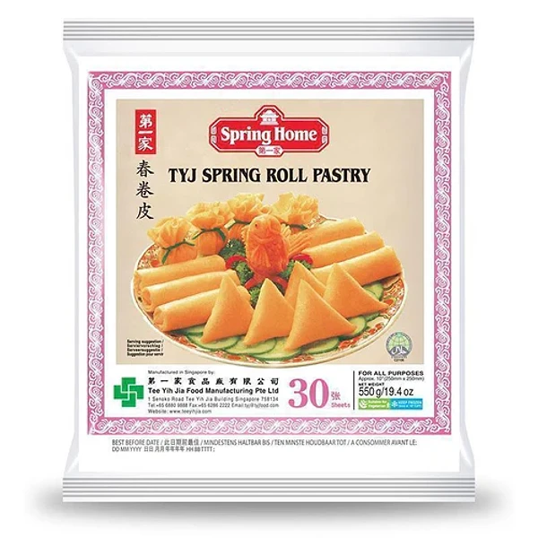 SPRING HOME TYJ 10" SPRING ROLL PASTRY 30PC