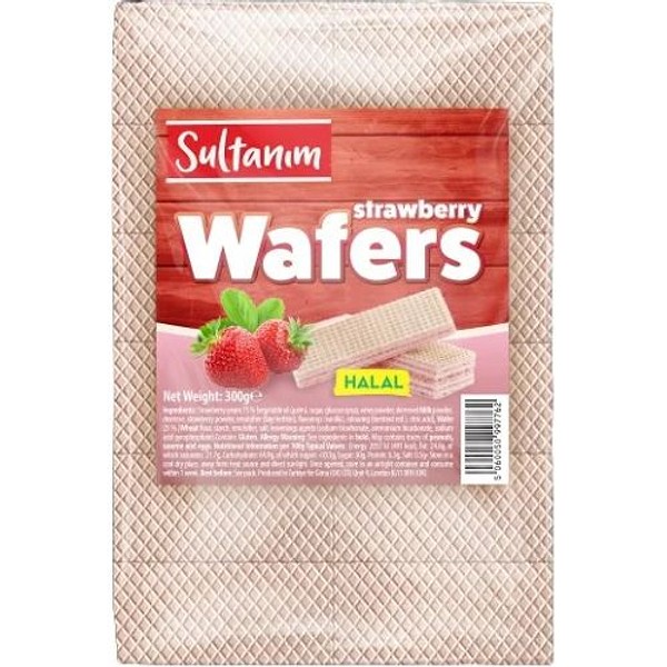 SULTANIM STRAWBERRY WAFERS (HALAL) 12X300GM