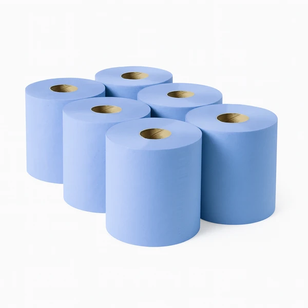 ECO CENTREFEED BLUE TISSUE ROLLS 6 ROLLS - (V20)