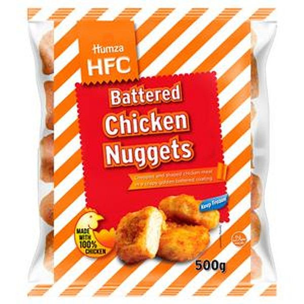 HUMZA HFC BATTERED CHICKEN NUGGET 500GM