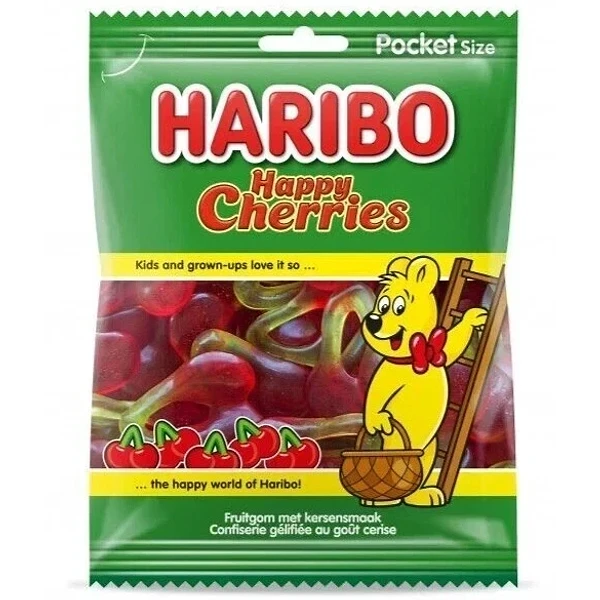 HARIBO HAPPY CHERRIES (BLUE) 24X80GM - (V20)