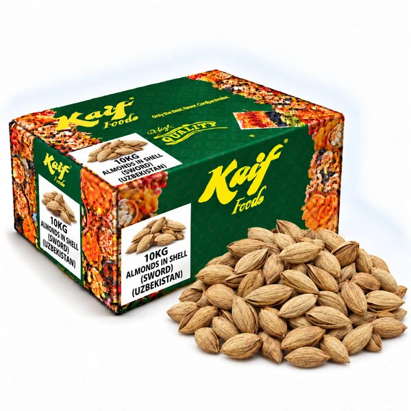 KAIF ALMONDS IN SHELL (SWORD) (UZBEK) 10KG 