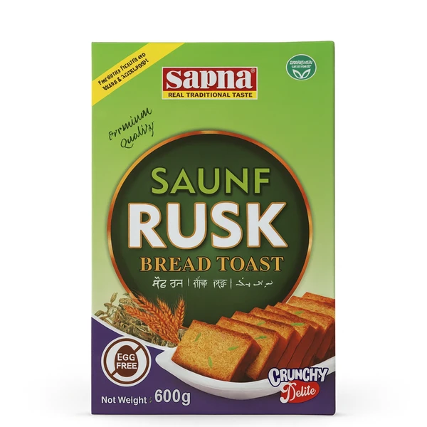 SAPNA SAUNF RUSK 12X600GM