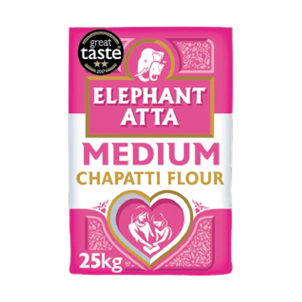 ELEPHANT ATTA MEDIUM  (CHAPATTI FLOUR) 25KG