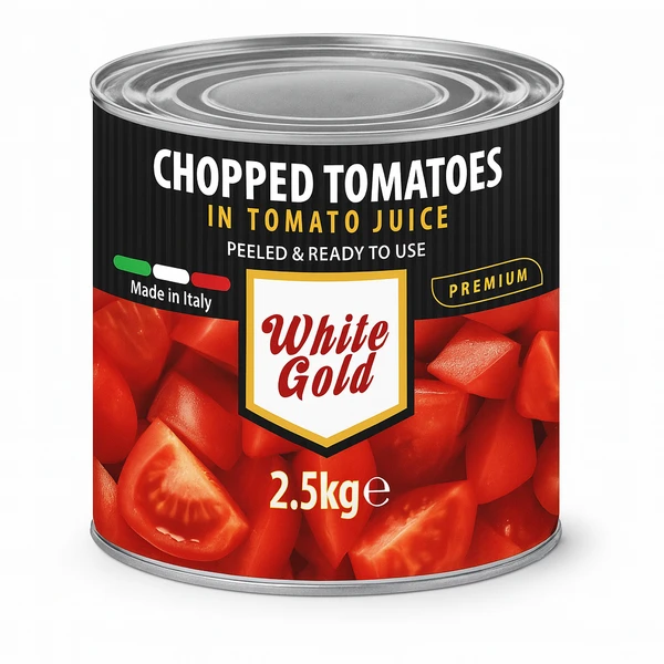 WHITE GOLD CHOPPED TOMATO 6X2.55KG