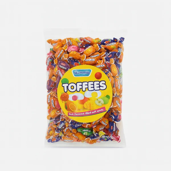 YUMMYS SOUR CENTRE FILLED FRUIT CANDY TOFFEE 1KG - (V20)