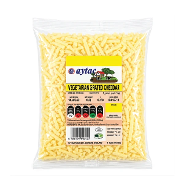AYTAC GRATED VEGETARIAN CHEDDAR CHESSE 5X170GM