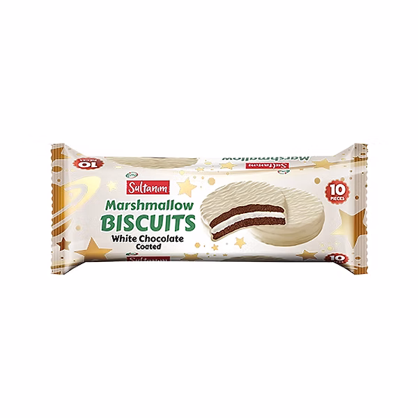 SULTANIM MARSHMALLOW BISCUITS WITH CHOCLATE 12X220GM