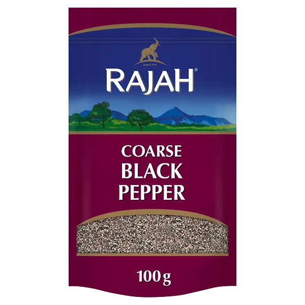 RAJAH COARSE BLACK PEPPER 10X100GM