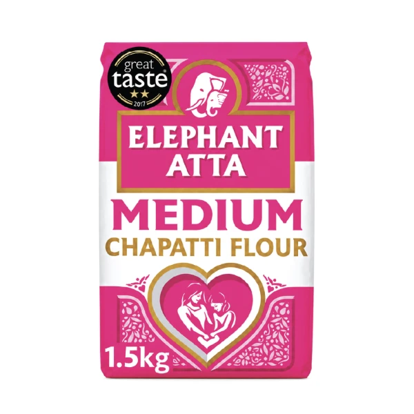 ELEPHANT ATTA MEDIUM  (CHAPATTI FLOUR) 8X1.5KG