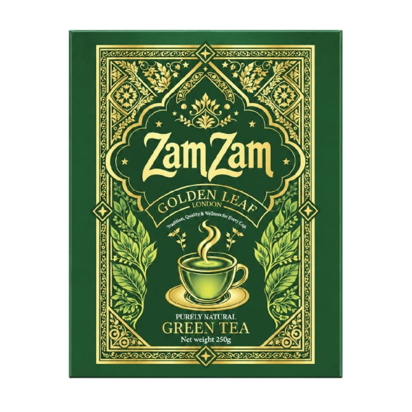 ZAMZAM GOLDEN LEAF GREEN TEA 48X250GM