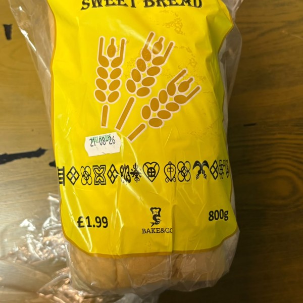 HEAVENLY BAKERY SWEET BREAD 800GM