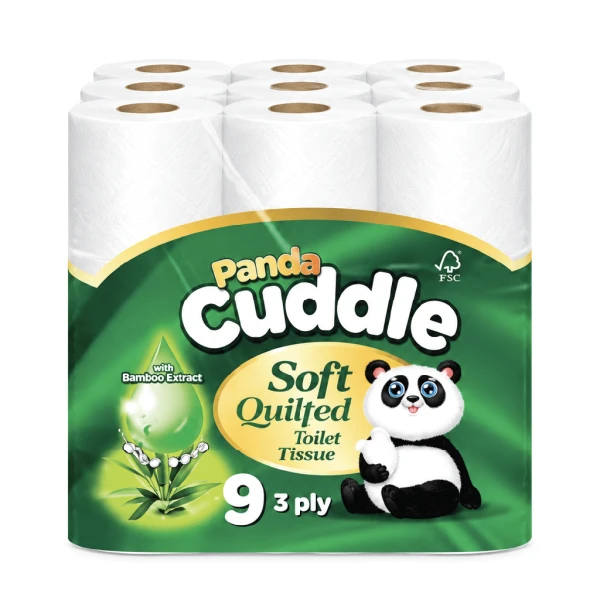 PANDA CUDDLE ALEO VERA TOILET ROLL 3PLY 5X9  - (V20)