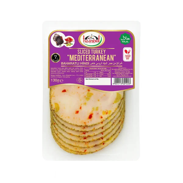 ISTANBUL SLICED TURKEY BREAST MEDITERRANEAN 130GM