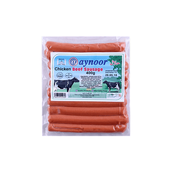 AYNOOR BEEF SAUSAGES 400GM