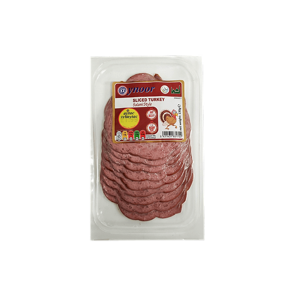 AYNOOR SLICED TURKEY SALAMI STYLE 130GM
