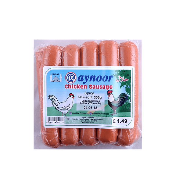 AYNOOR SPICY CHICKEN SAUSAGE 300G