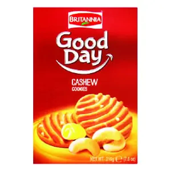 BRITANNIA GOOD DAY CASHEW COOKIES 12X216GM (DISC)