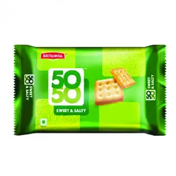 BRITANNIA 50/50 SWEET & SALT BISCUITS 6x62GM