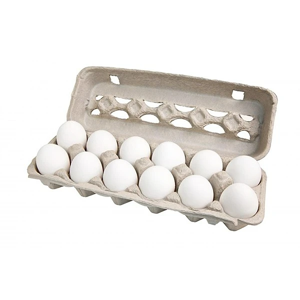 12 MEDIUM WHITE EGGS (16 TRAYS)