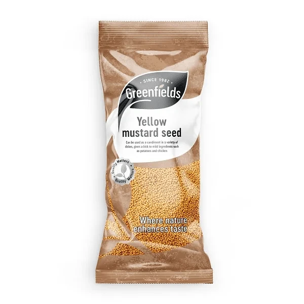 GREEN FIELDS YELLOW MUSTARD SEEDS 12X100GM (DISC)