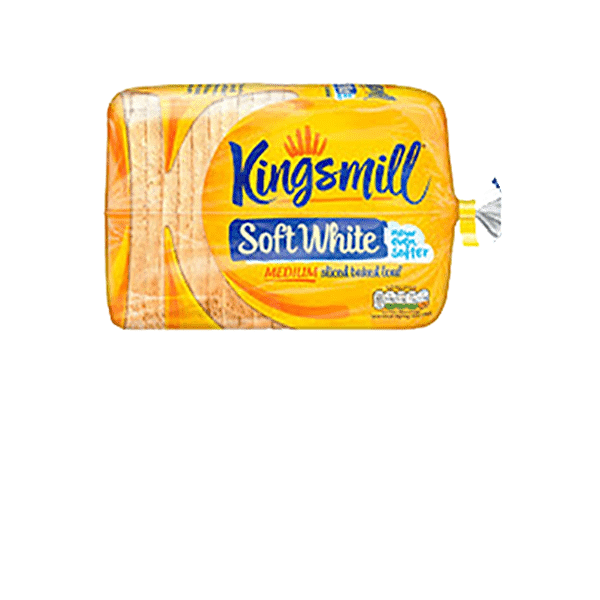 KINGSMILL MEDIUM SOFT WHITE BREAD 800GM