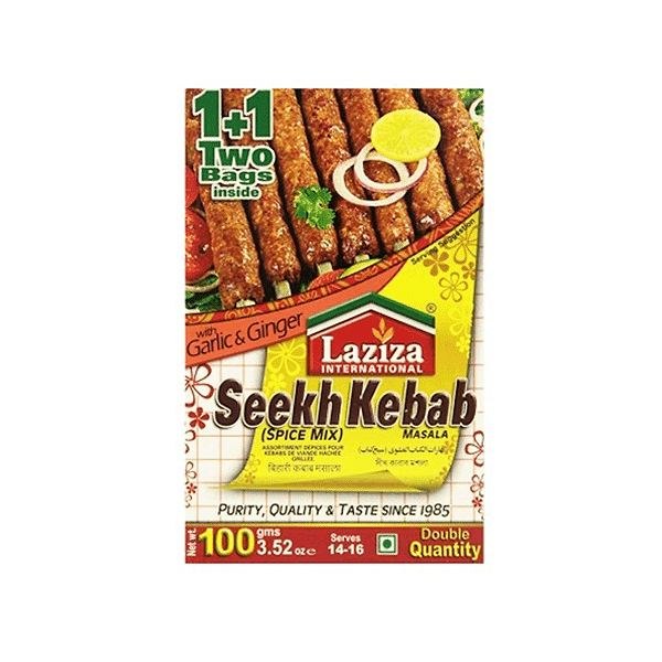 LAZIZA SEEKH KEBAB MASALA 6X100GM