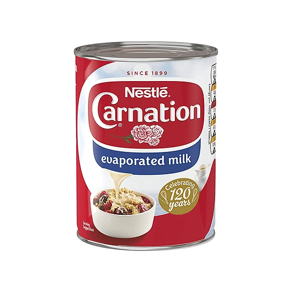 NESTLE CARNATION EVAPORATED MILK 12X410ML
